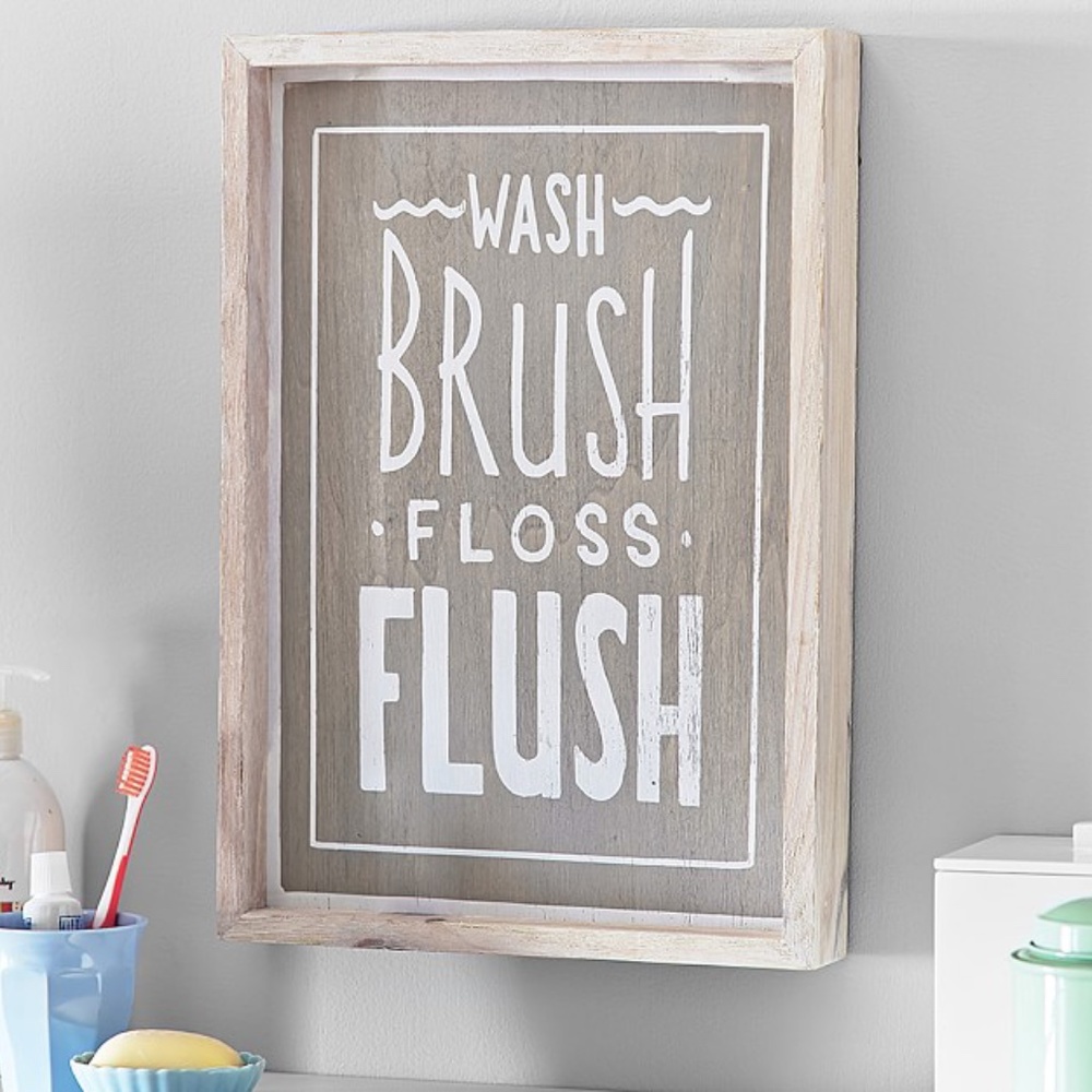 Pottery Barn Kids Bathroom Wall Hanging - NWOT